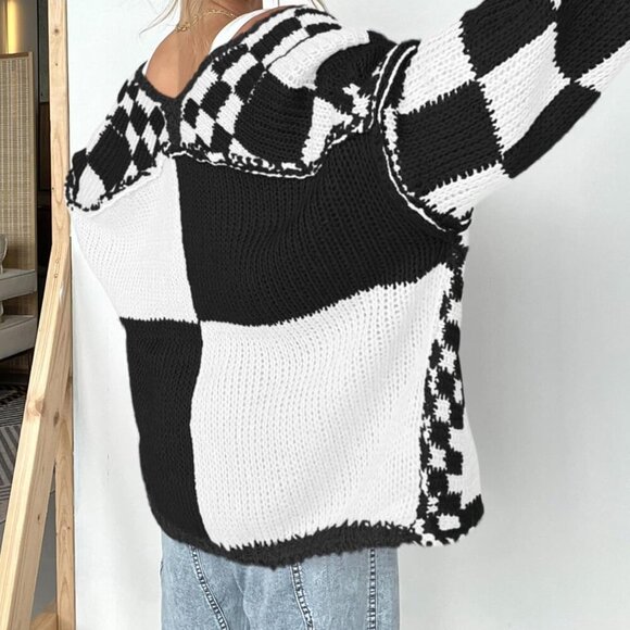 Brand New Casual Cardigan Sweater for Women Fall 2025 Small Black Cozy Open Fron - Picture 7 of 8